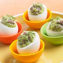 Ham and Avocado Deviled Eggs
